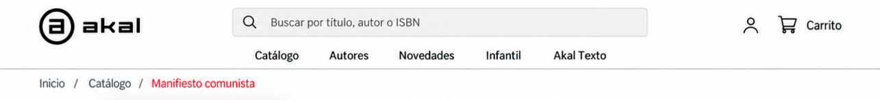 Propuesta rediseño y nueva cabecera para la página web de la Editorial Akal