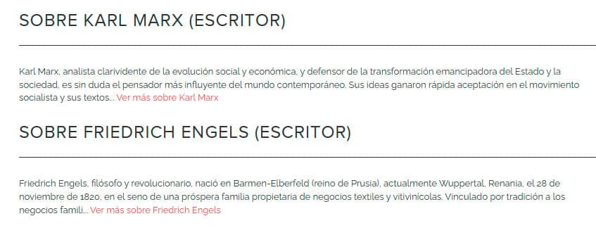 Tamaño del texto en la página web de la Editorial Akal