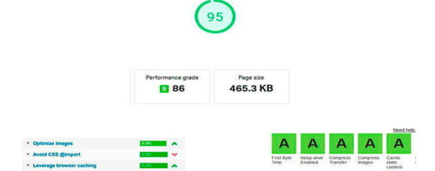 Test para medir la velocidad de una página web